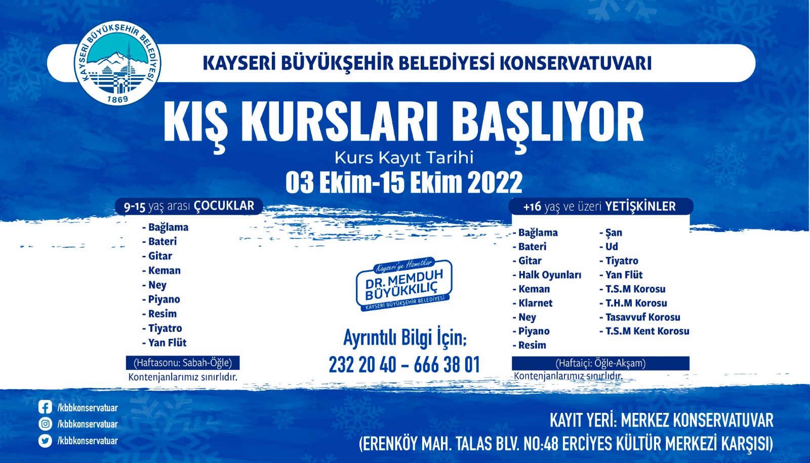 Kış Kursları Başlıyor