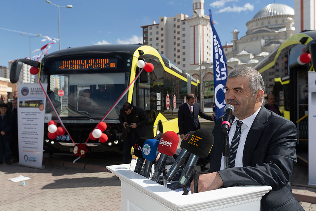 Kayseri Elektrikli Otobüslerle Tanıştı