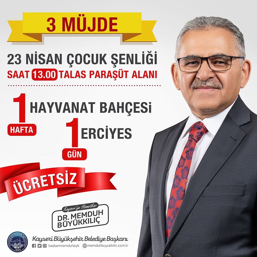 Başkan Büyükkılıç'tan Çocuklara Üç Armağan