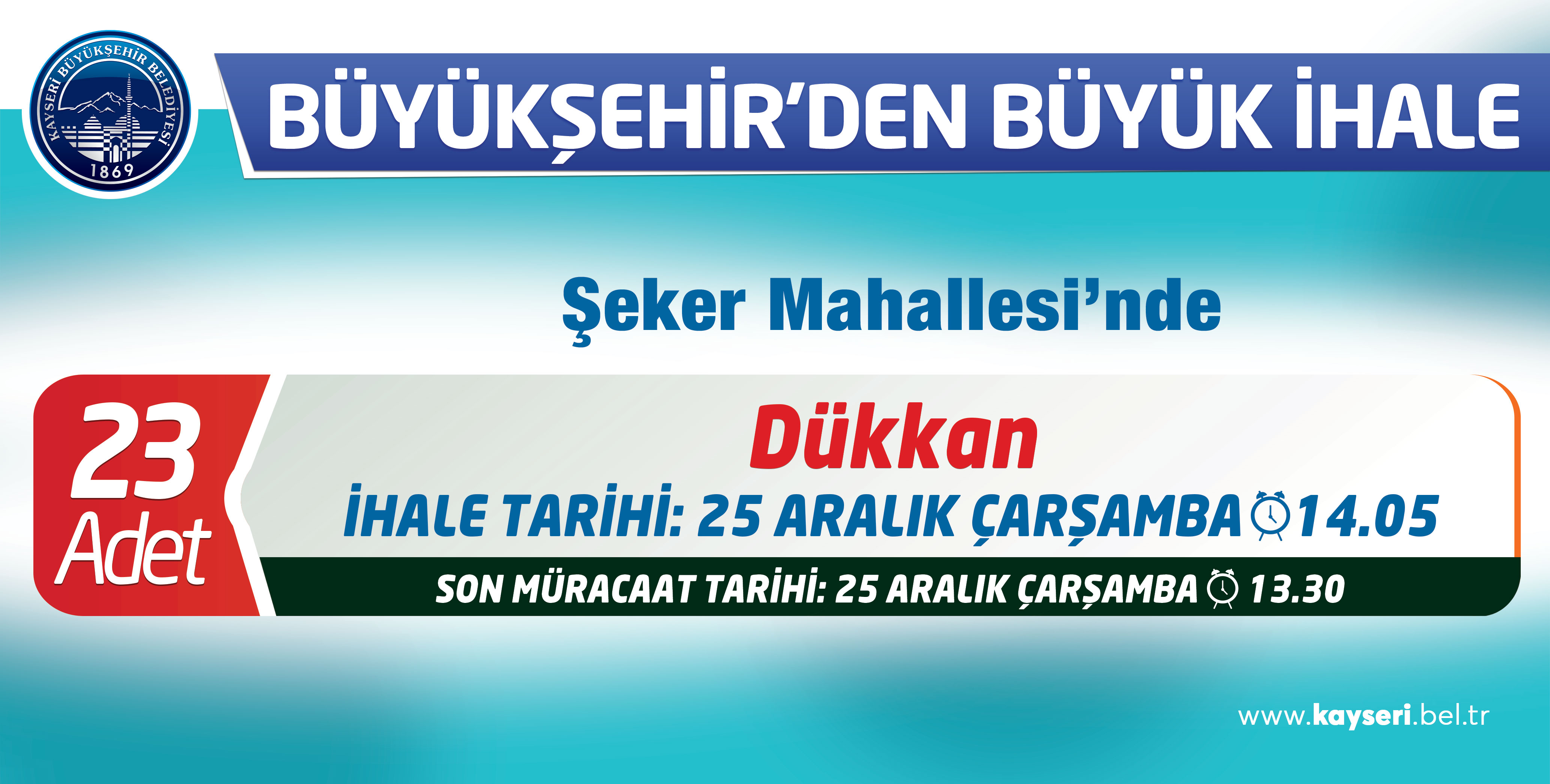 Büyükşehir'den İş Yeri İhalesi