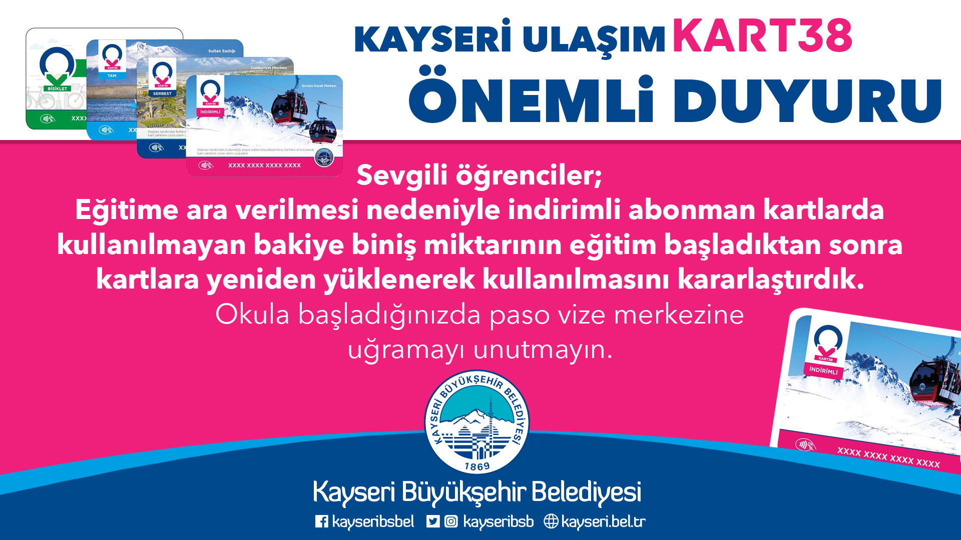 Öğrencilere Abonman Kolaylığı 