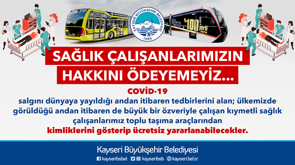 Sağlık Çalışanlarına Toplu Ulaşım Ücretsiz