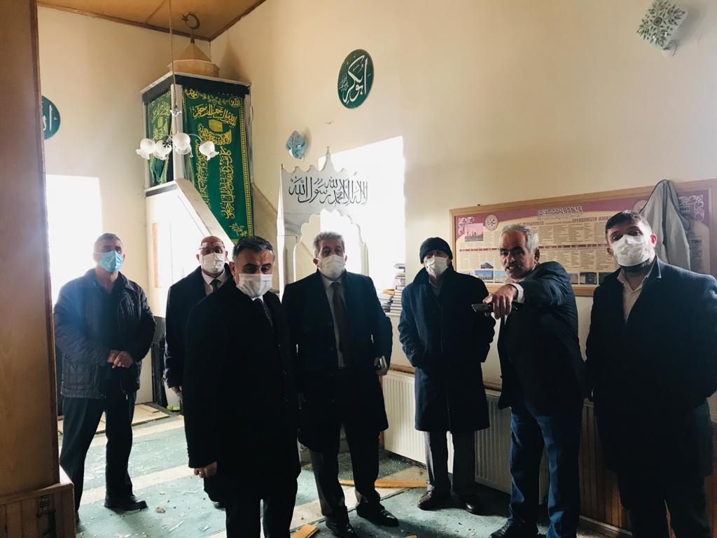 Başkan Büyükkılıç, Yıldırım Düşen 73 Yıllık Cami İçin Talimat Verdi, İncelemeler Başladı