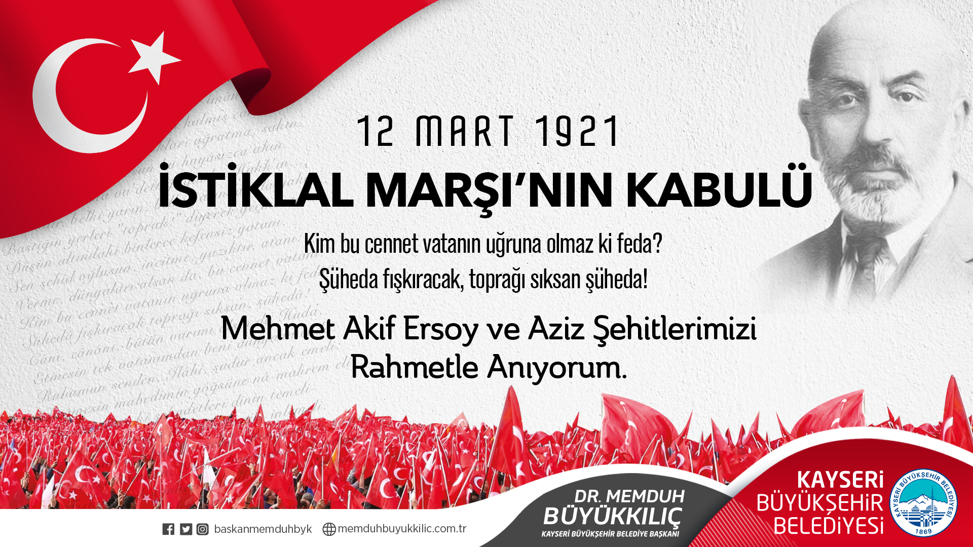 Büyükkılıç: “Milli Şairimiz, Milli İradenin Sesi Olmuştur”