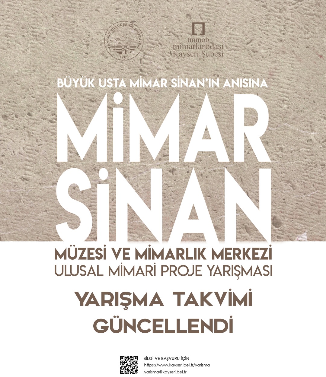 Mimarsinan Müzesi ve Mimarlık Merkezi Ulusal Mimari Proje Yarışma Takvimi Güncellendi
