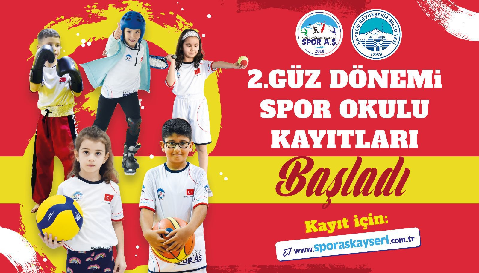 Büyükşehir Spor A.Ş. 2. Güz Dönemi Spor Okulu Kayıtları Başladı
