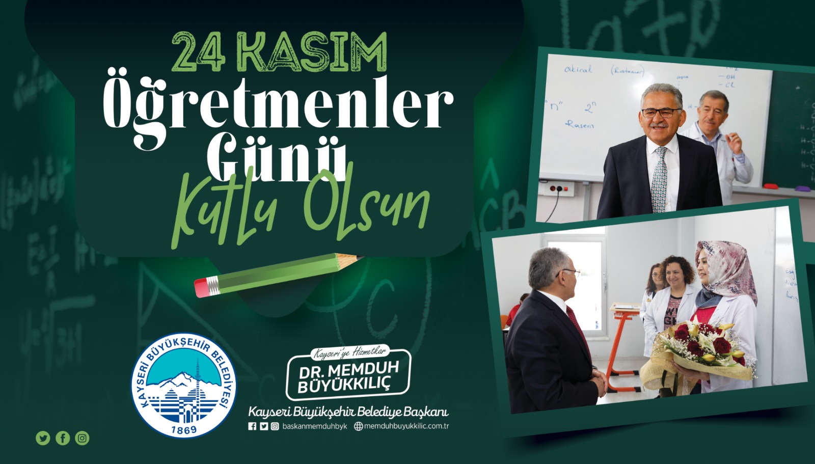 Başkan Büyükkılıç, Eğitim ve Öğretimin Kahramanı Öğretmenlerin Gününü Kutladı