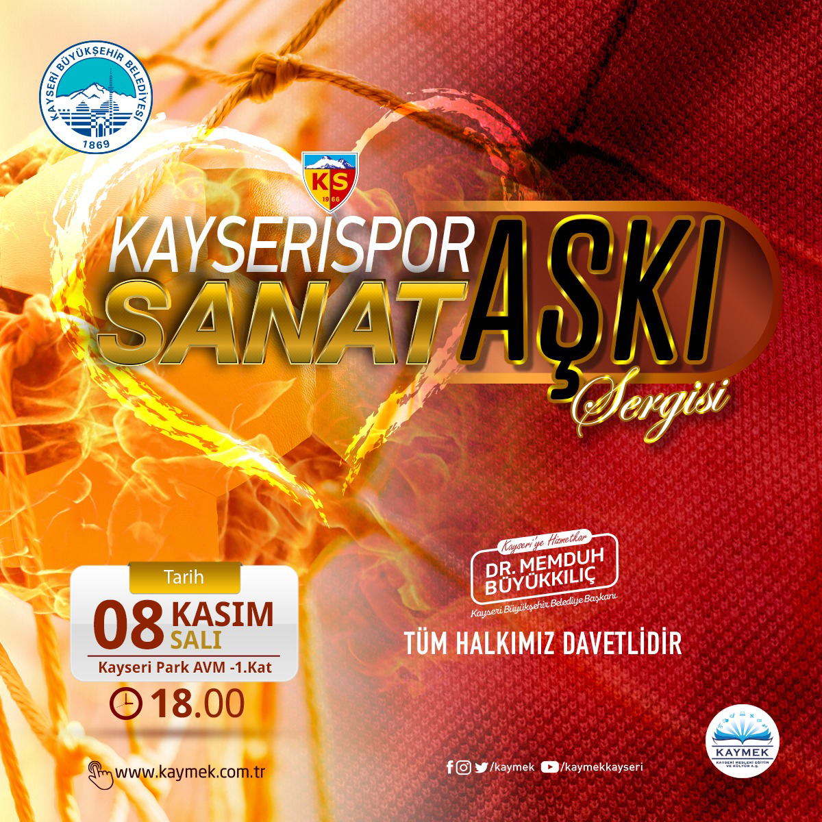 Büyükşehir KAYMEK’ten Kayserispor Aşkı-Sanat Aşkı Sergisi