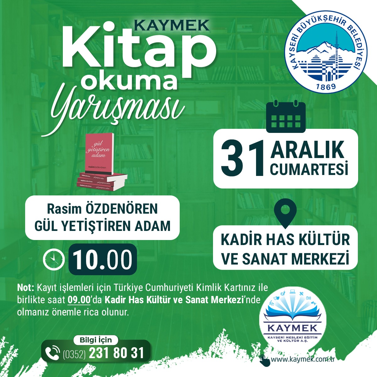 Büyükşehir’den “Kitap Okuma” Yarışması