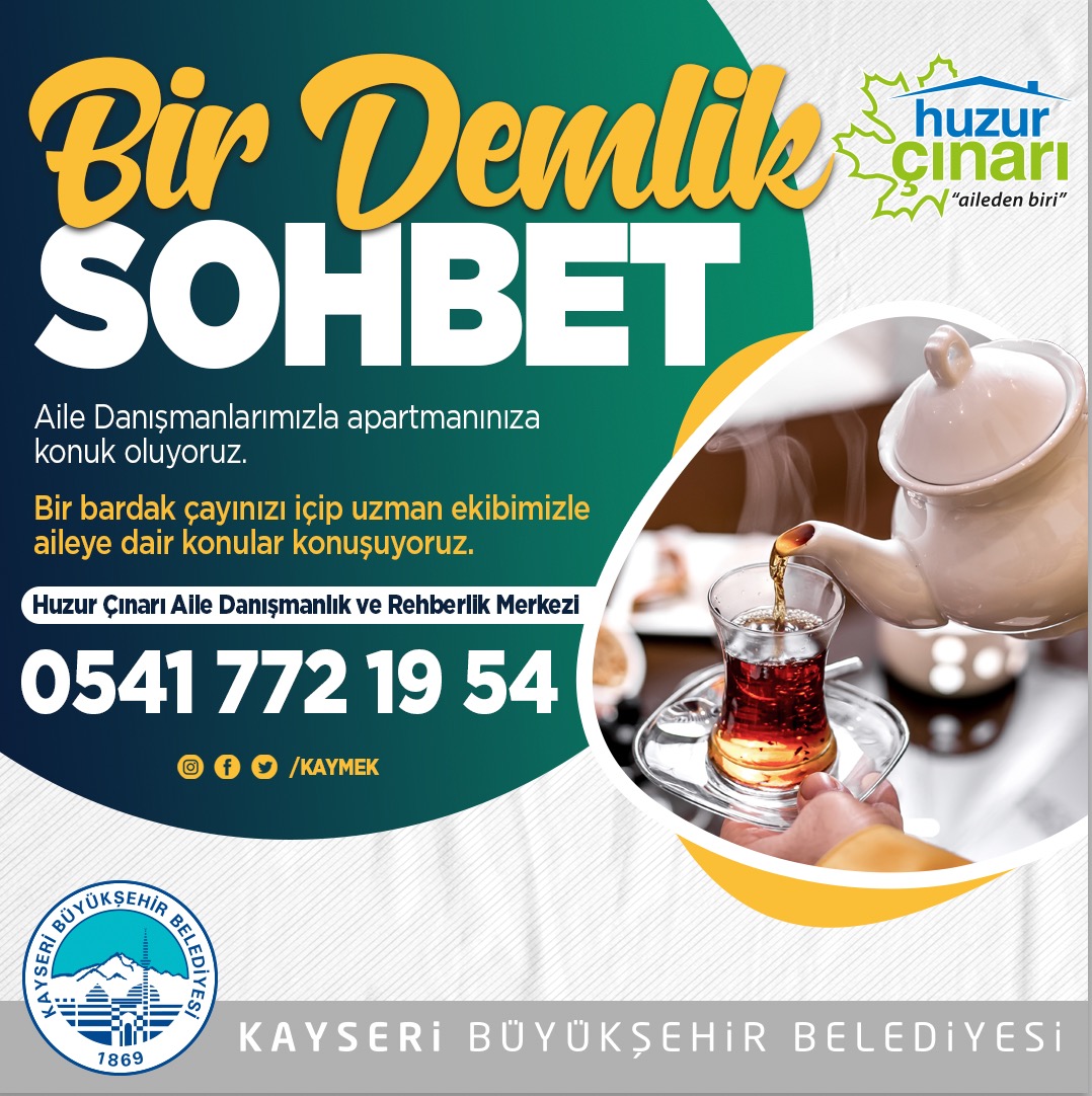 Büyükşehir’den Ailelere Yönelik ‘Bir Demlik Sohbet’ Danışmanlık Hizmeti
