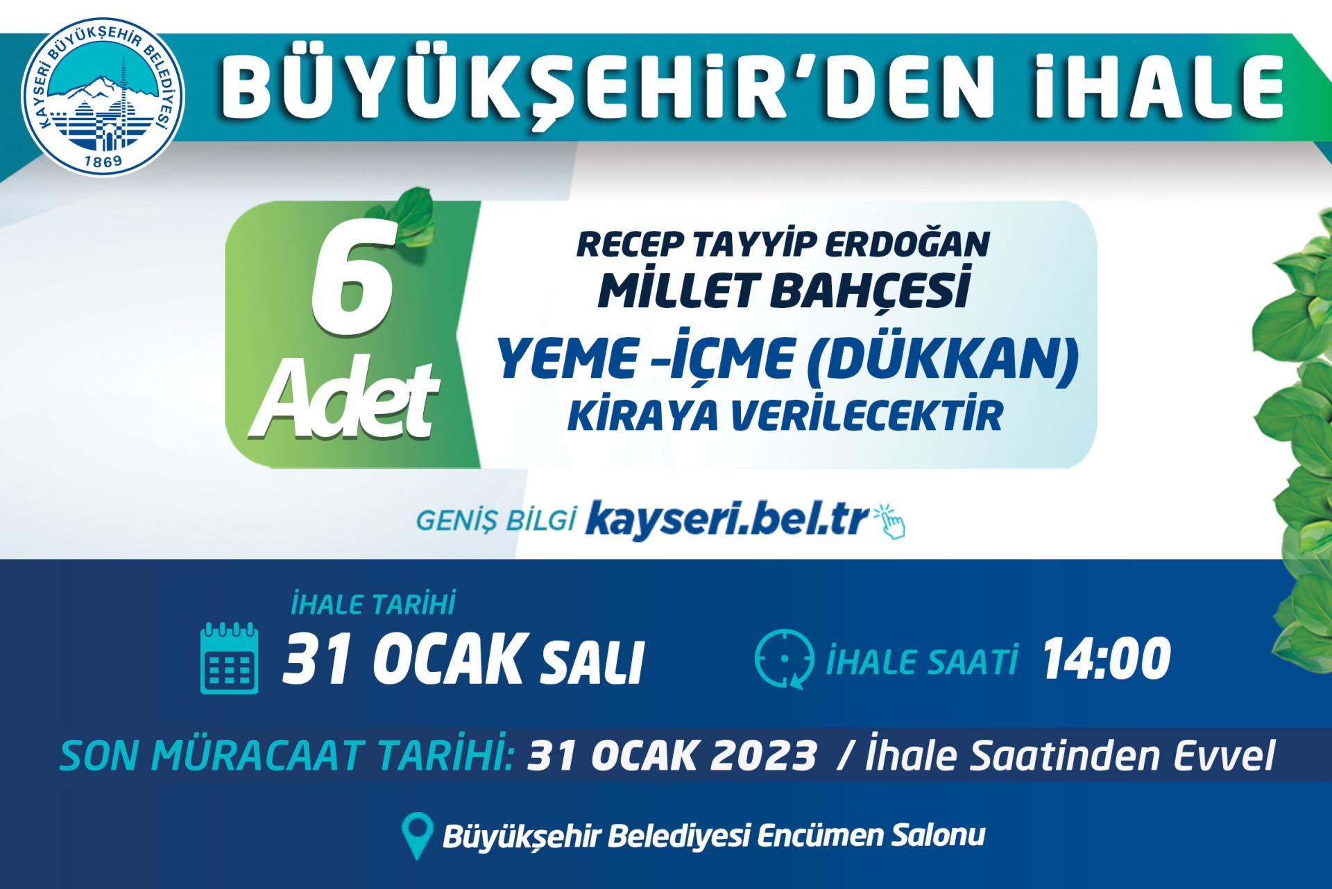 Büyükşehir'den İhale