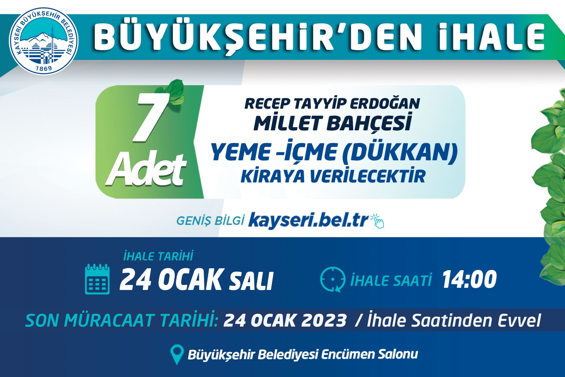 Büyükşehir’den İhale