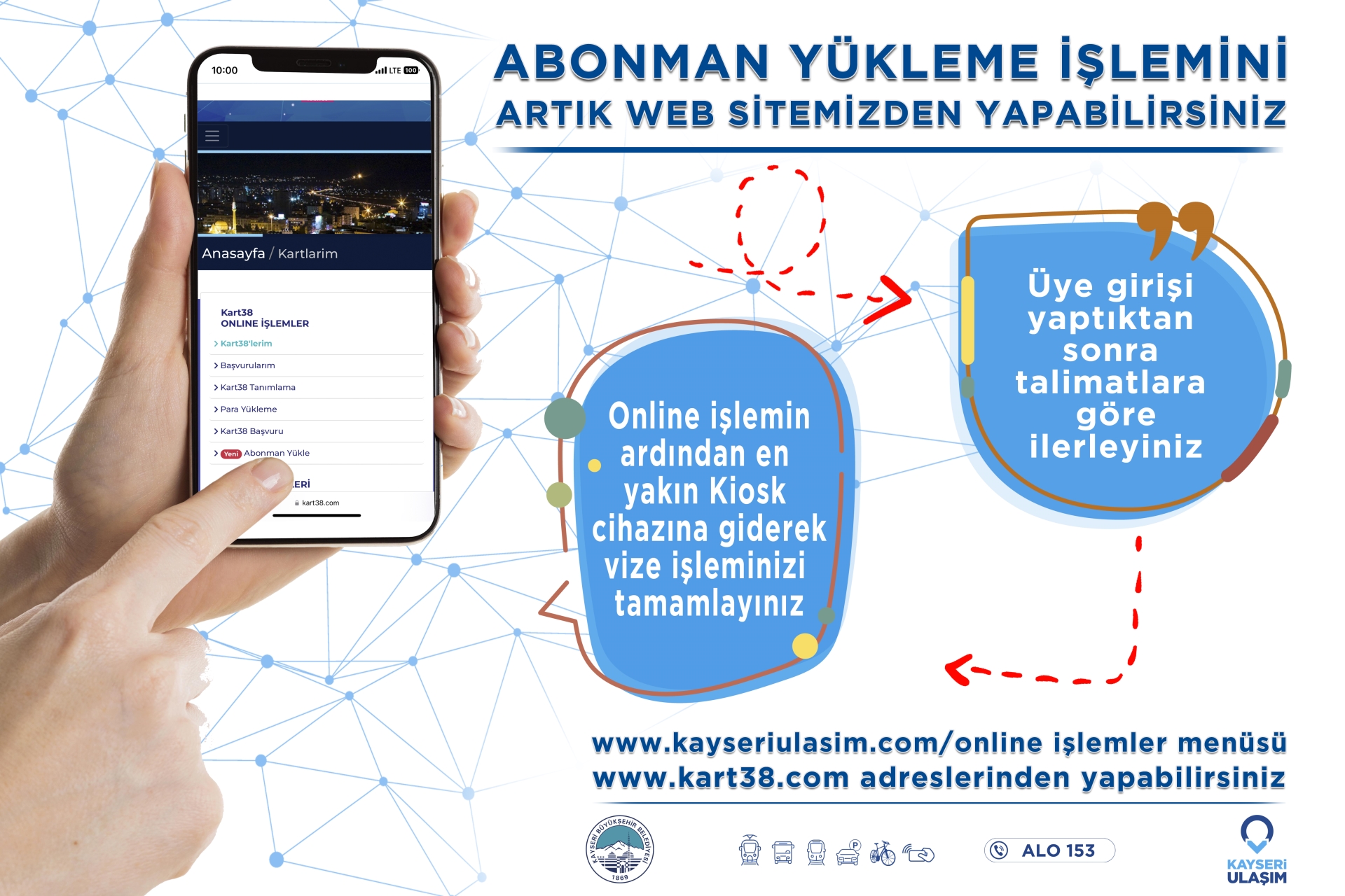 Büyükşehir’den Online ‘Abonman Kart’ Yükleme Hizmeti