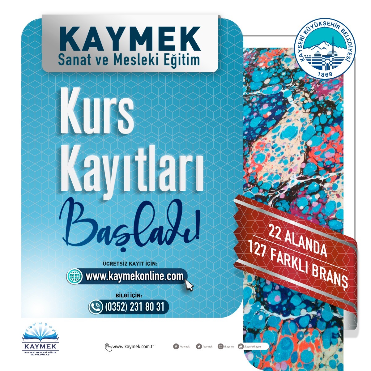 KAYMEK’in 2’nci Dönem Kurs Kayıtlarına İlk Saatlerden Yoğun İlgi