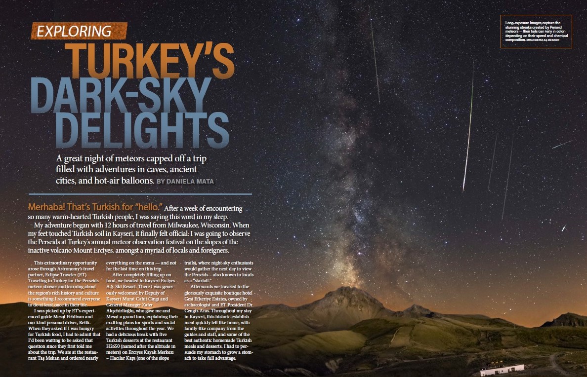 Türkiye’nin İncisi Erciyes, Astronomy Magazine’de Boy Gösterdi
