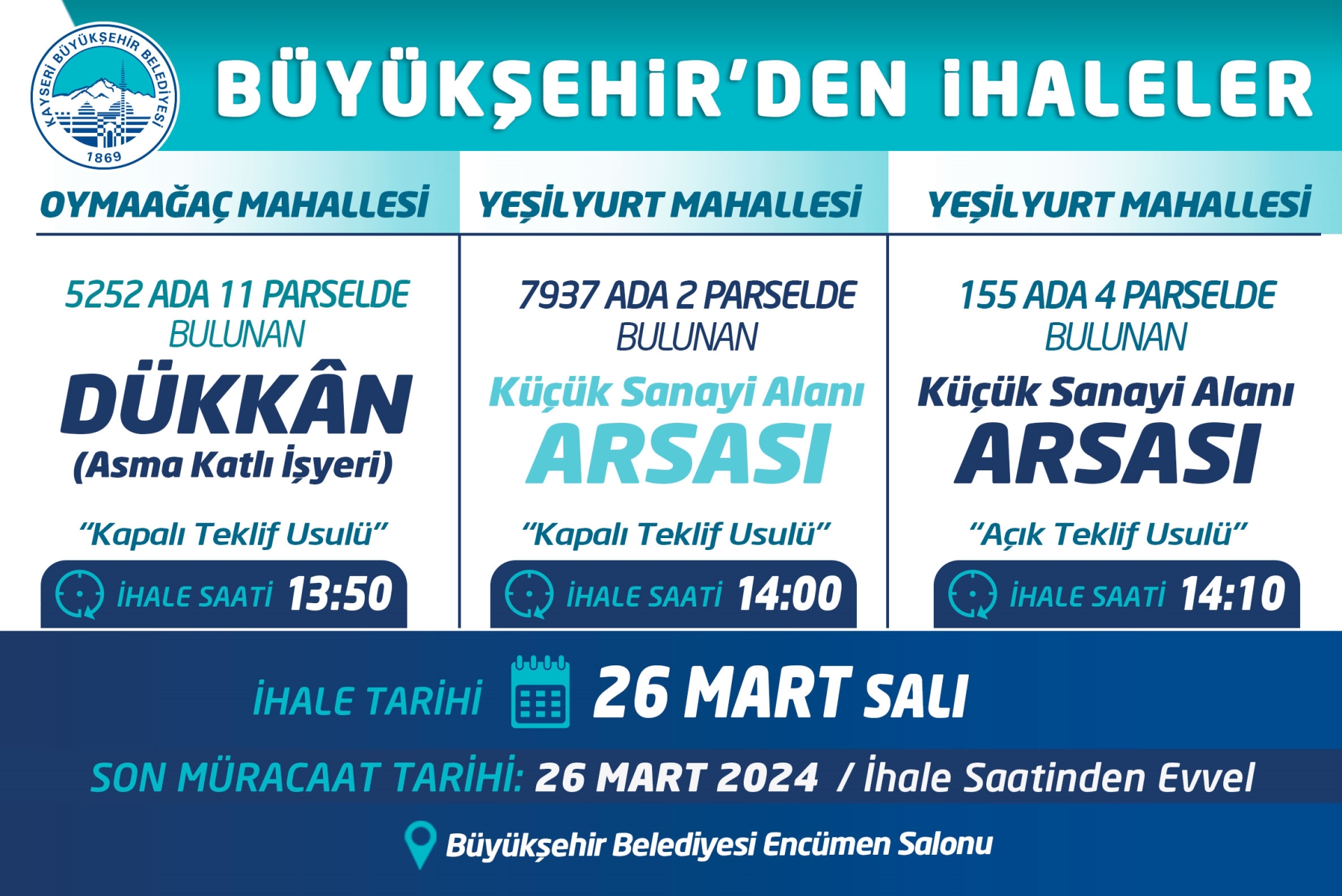 Büyükşehir'den İhaleler