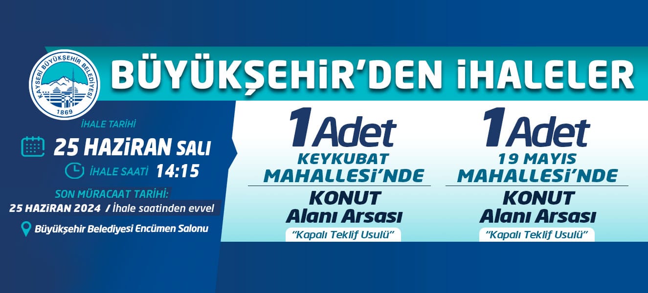 Büyükşehir’den İhale