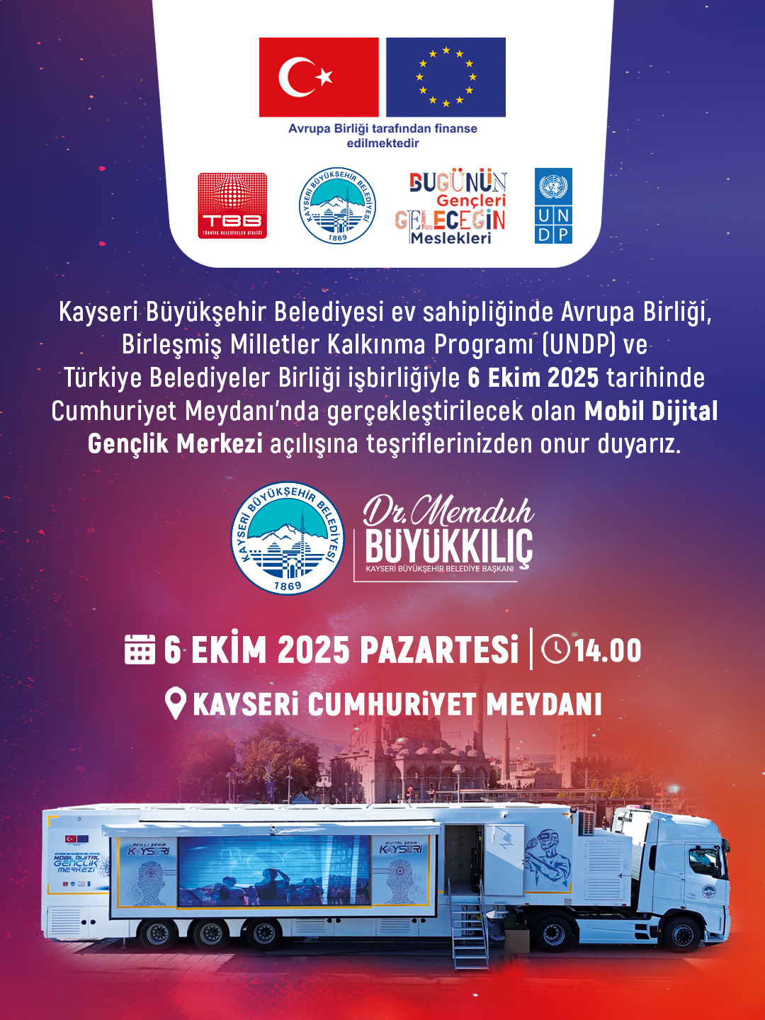 Başkan Büyükkılıç: “Dijital Geleceğin Merkezi Açılıyor”