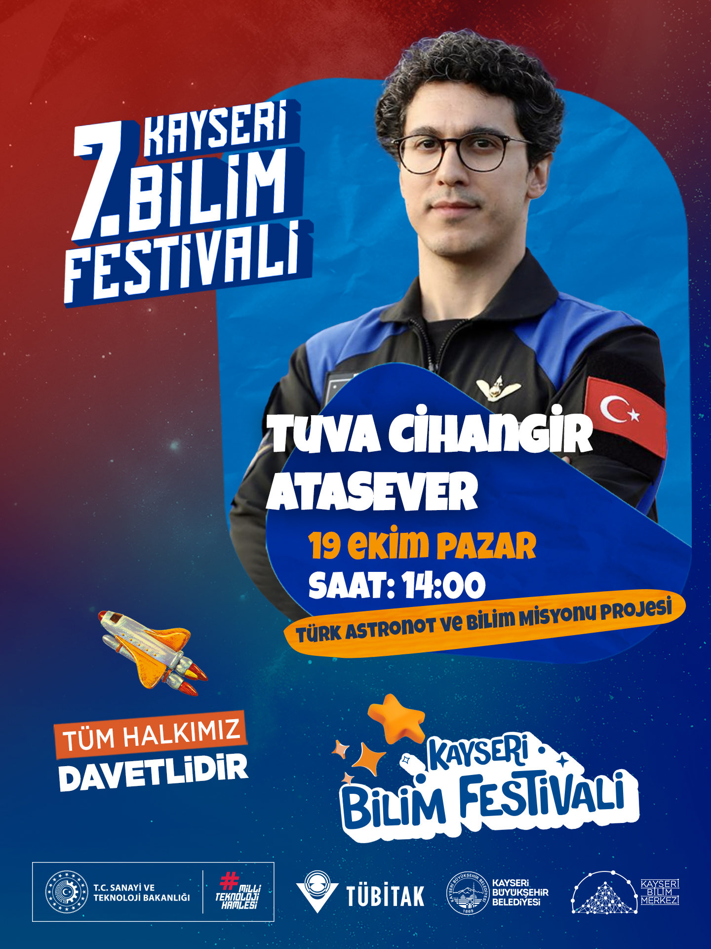 Uzaya Çıkan İkinci Türk Astronot Kayseri’de: Bilim Festivali Yarın Kapılarını Açıyor