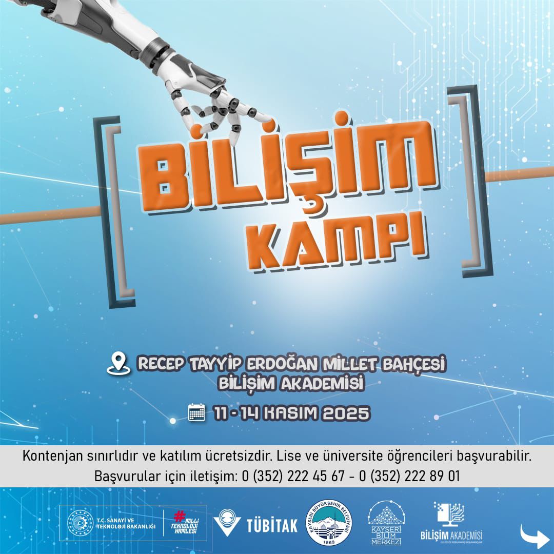 Kayseri Büyükşehir’den Geleceğe Yön Verecek Vizyon Projenin Etkinliği: Bilişim Kampı