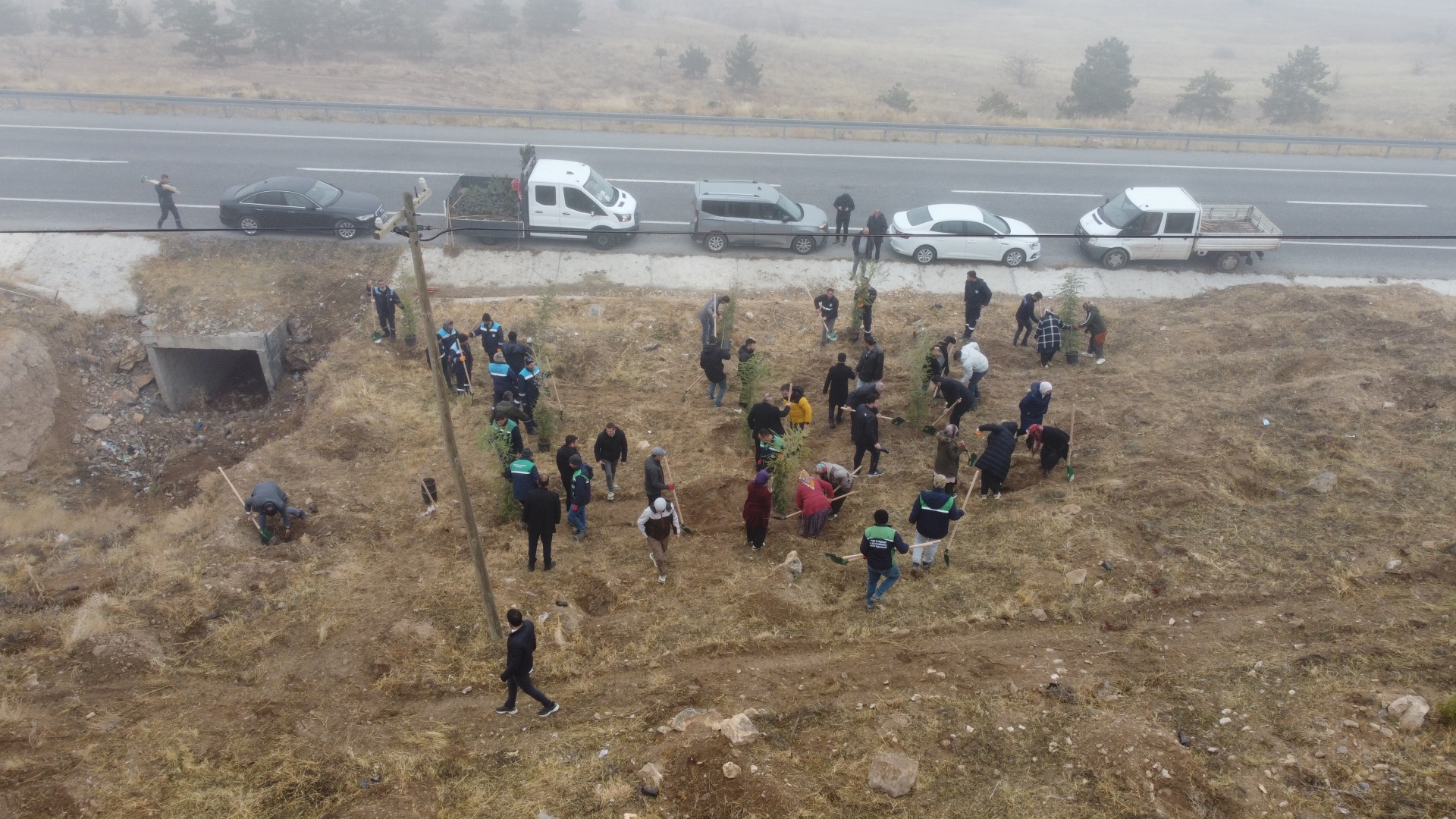 Büyükşehir, Ağaçlandırma Çalışmalarına 1200 Fidanla Yahyalı’da Devam Etti