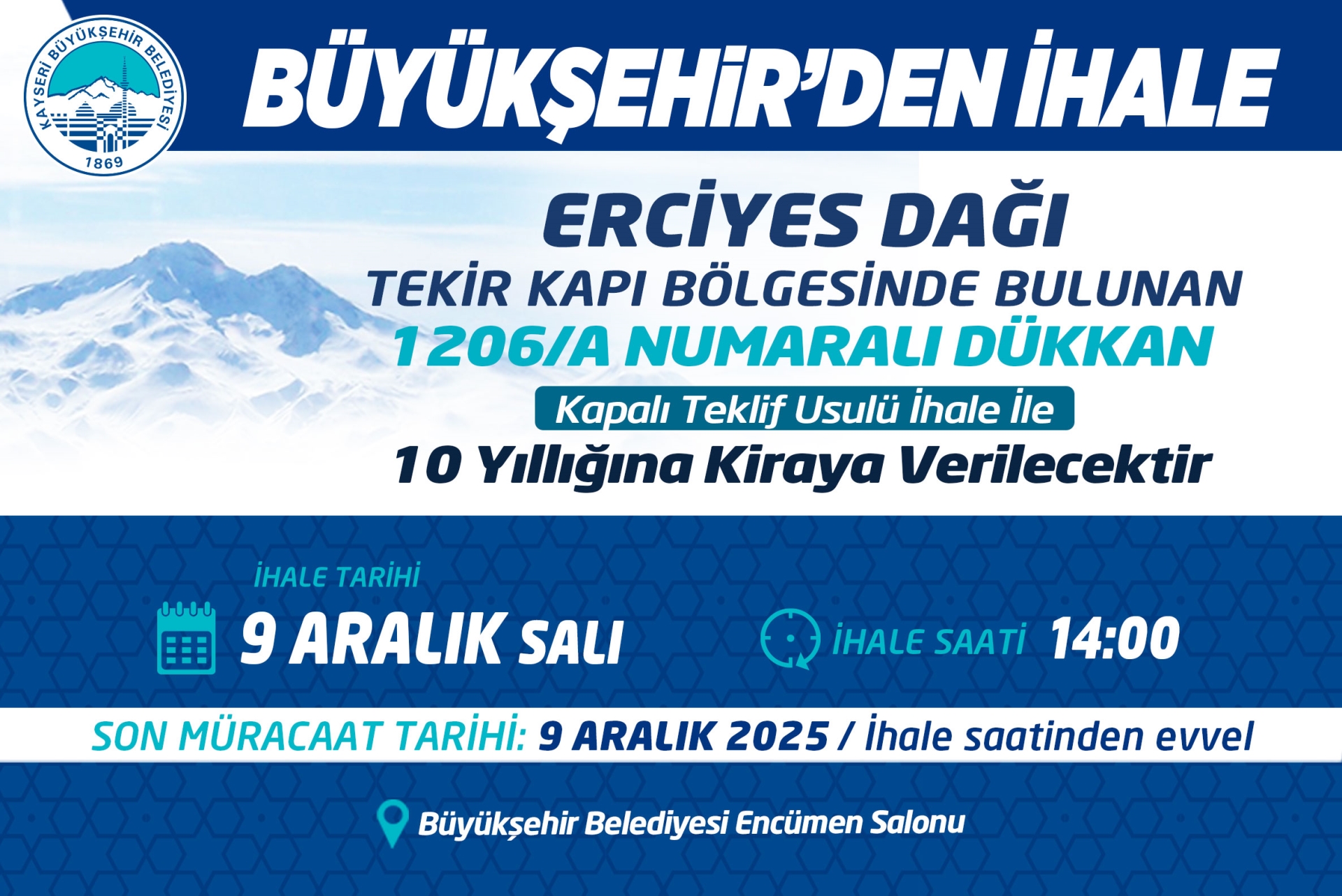 Büyükşehir'den İhale