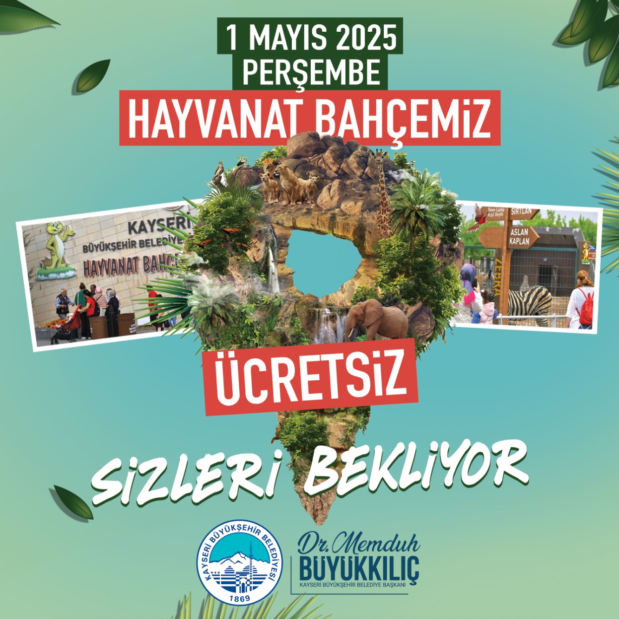 Büyükşehir Hayvanat Bahçesi, 1 Mayıs’a Özel Ücretsiz Olacak