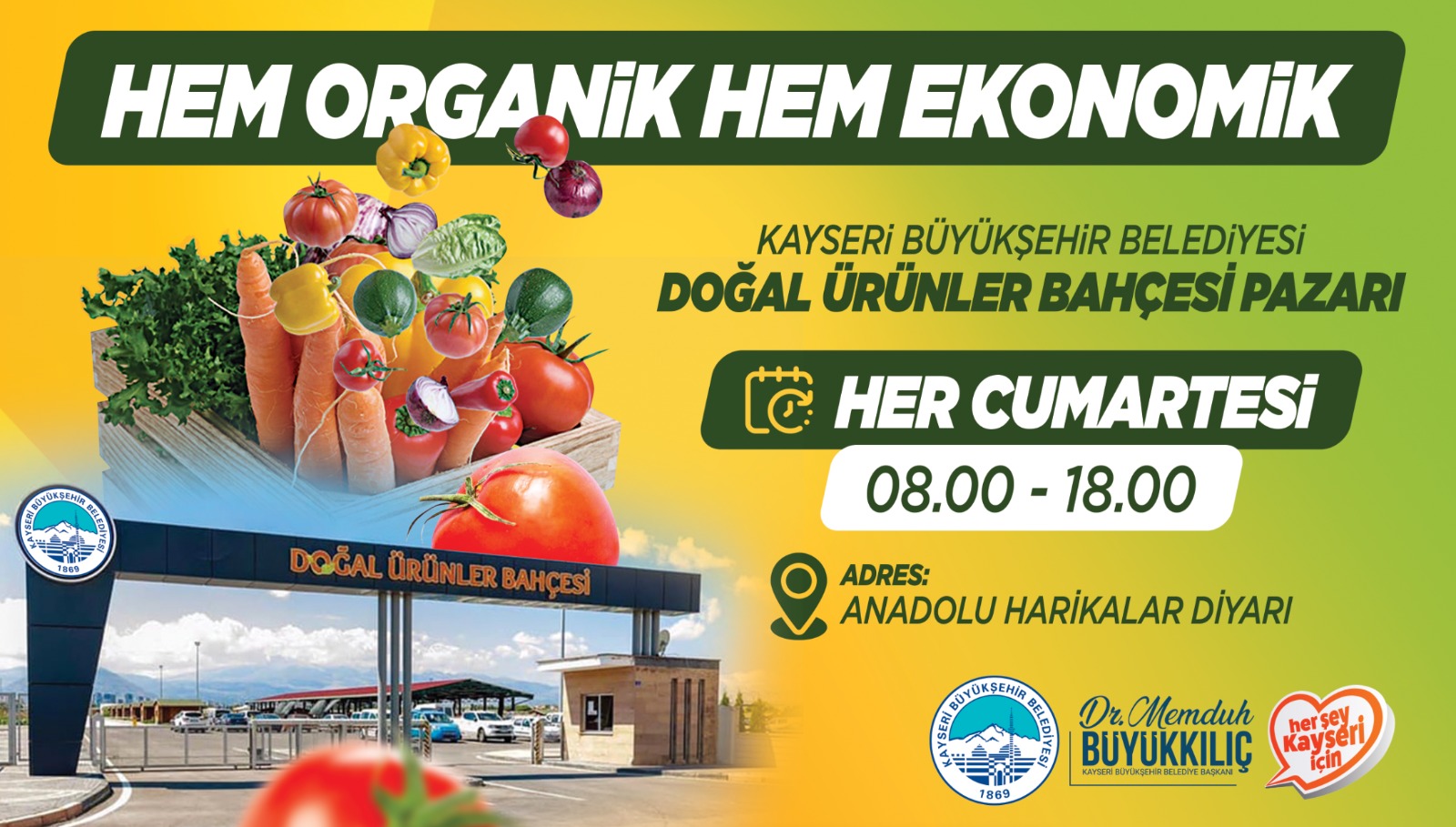 Büyükşehir’in Hem Organik Hem Ekonomik Doğal Ürünler Bahçesi Pazarı Kapılarını Açıyor