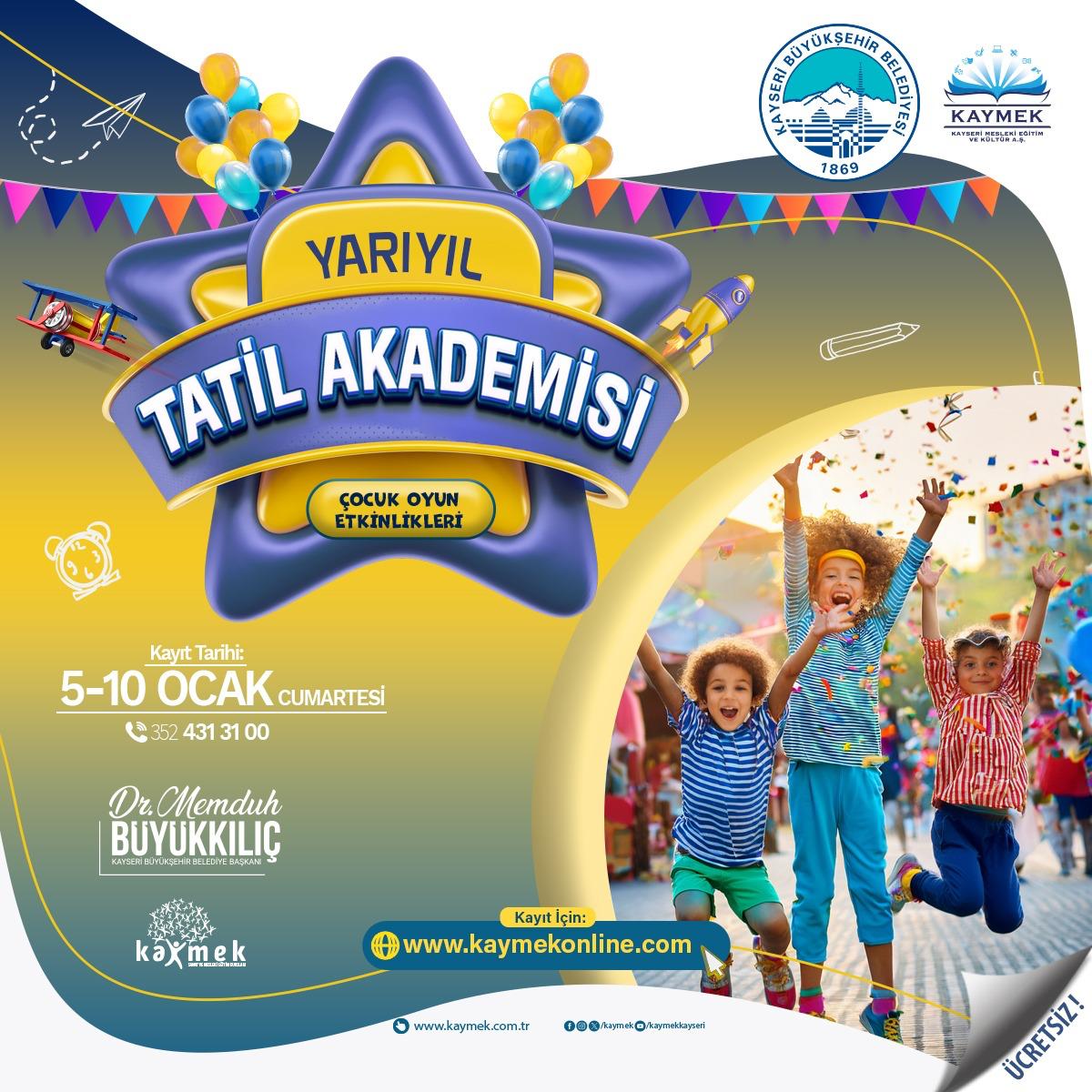 Büyükşehir KAYMEK’ten Yarıyıl Tatil Akademisi