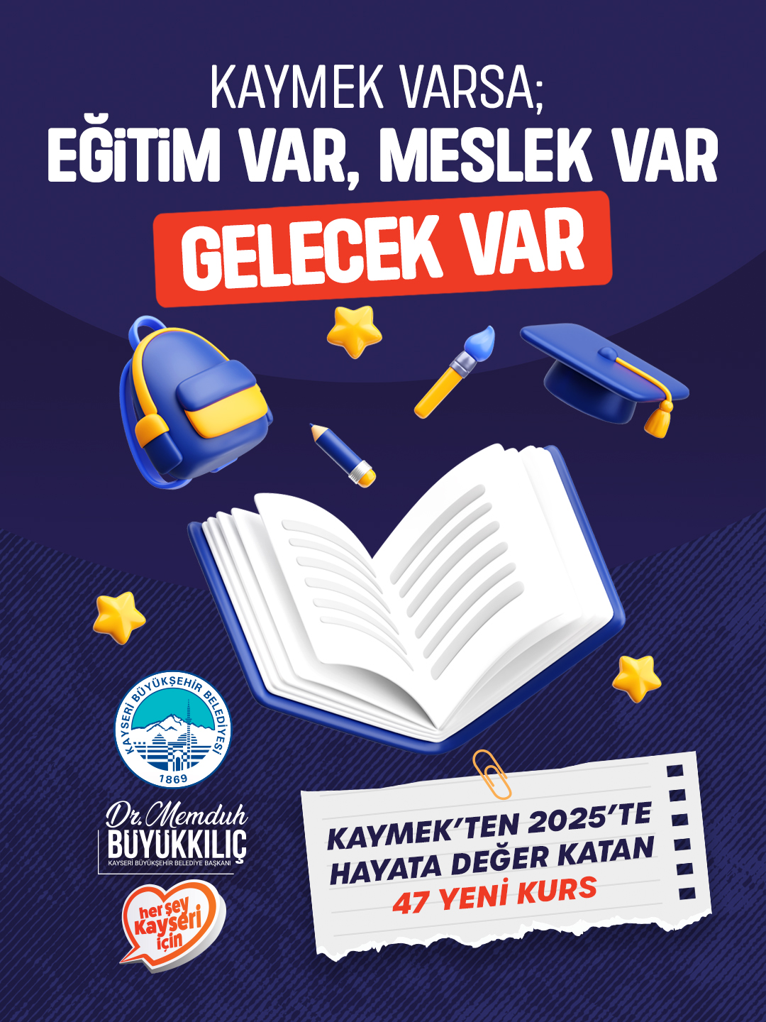 Büyükşehir’den 2025’te 47 Yeni Kurs: Eğitim Var, Meslek Var, Gelecek Var, Kaymek Var