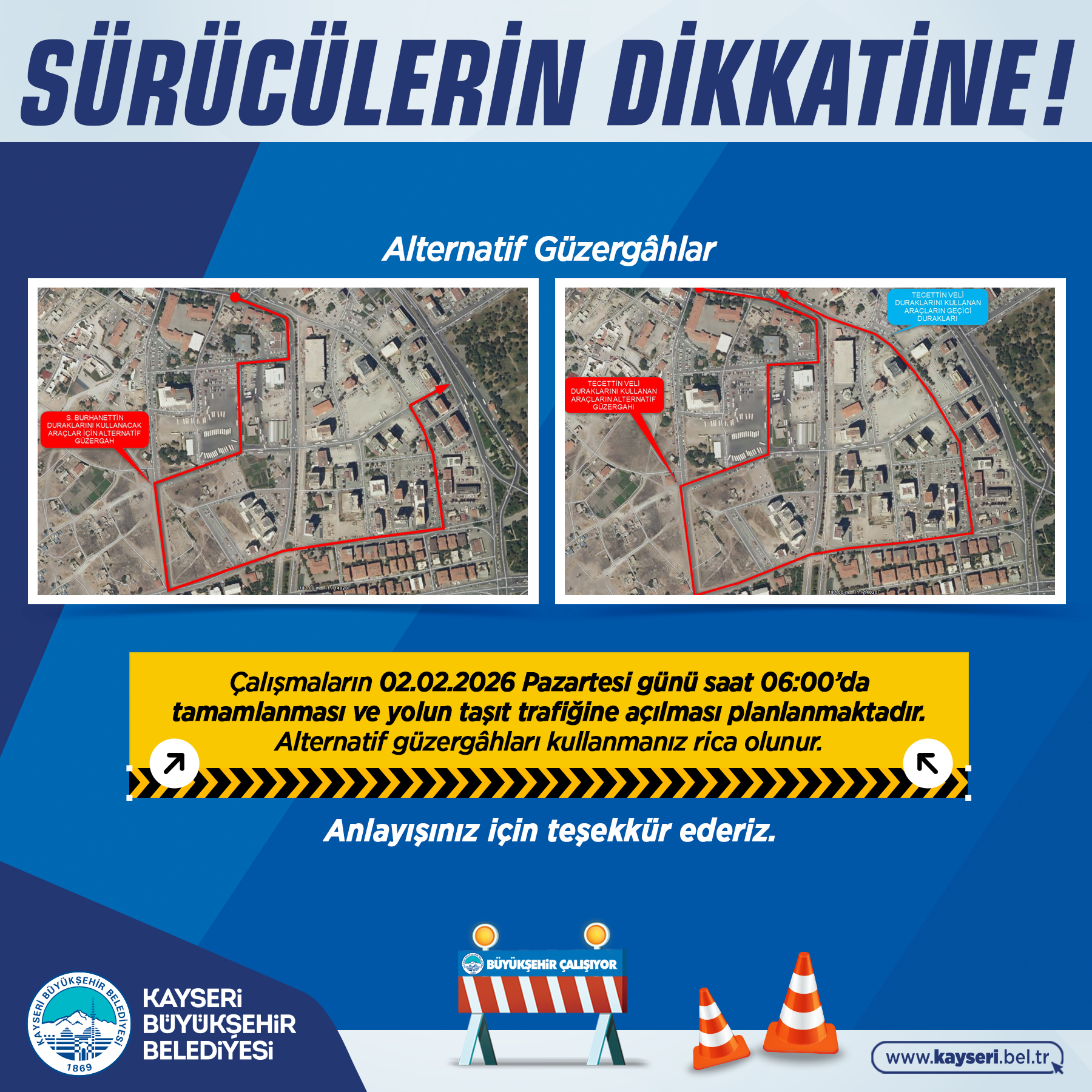 Büyükşehir'den Sürücülere Önemli Uyarı!