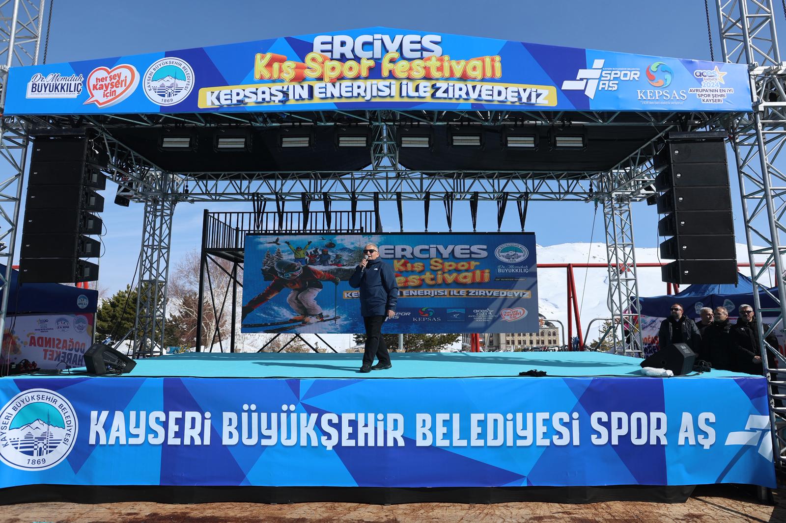 Başkan Büyükkılıç, Kış Spor Festivali’nde Duyurdu: Erciyes’te Ziyaretçi Sayısı 3 Milyonu Aştı