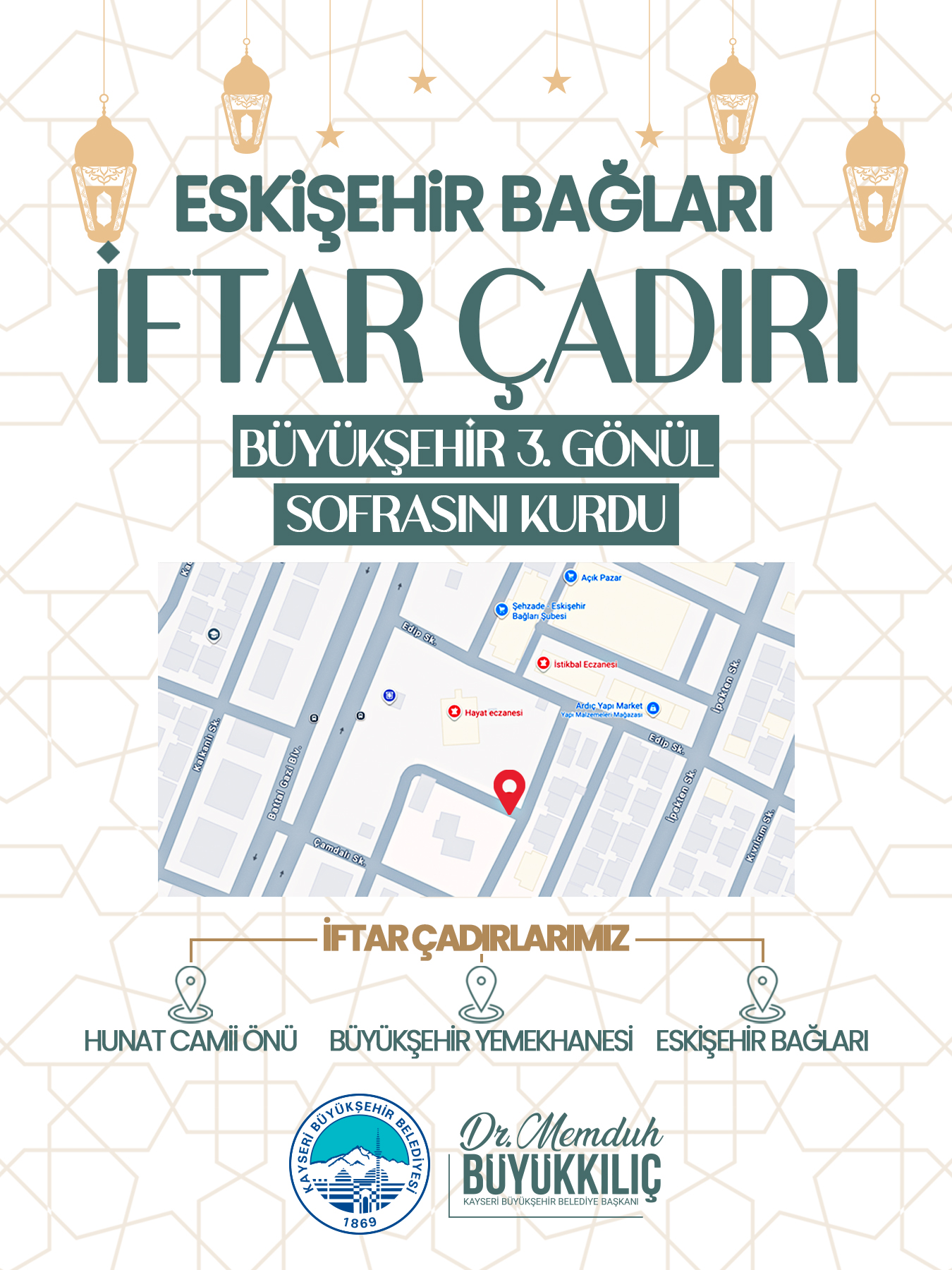 Büyükşehir, 3’üncü Gönül Sofrasını Eskişehir Bağları’nda Kurdu