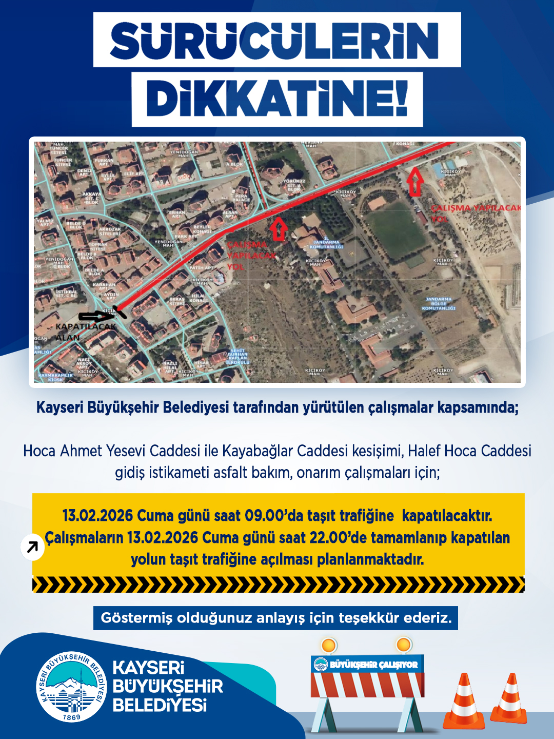 Büyükşehir’den Sürücülere Uyarı!