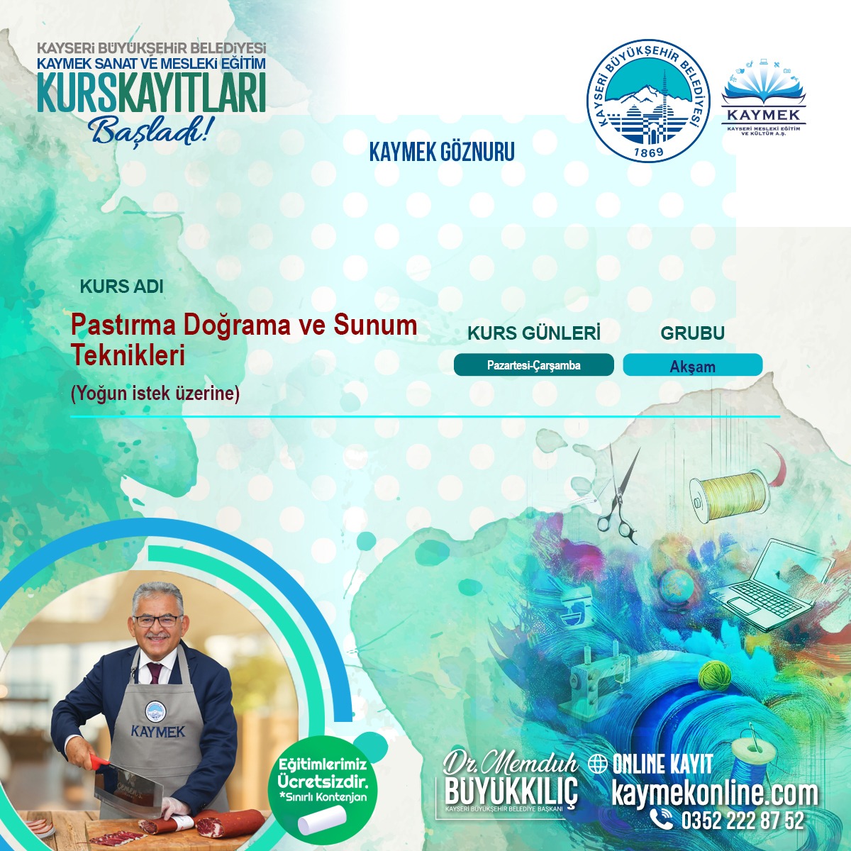 Büyükşehir’den, Kayseri’nin AB Tescilli ve Kadim Değeri Pastırma İçin Özel Kurs