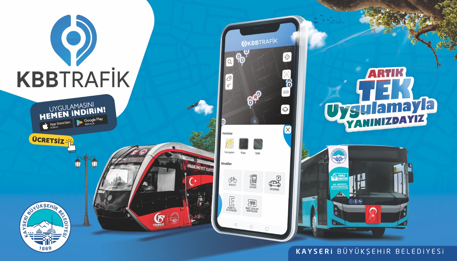 Kayseri Büyükşehir, KBB Trafik Uygulamasını Sahada Tanıttı