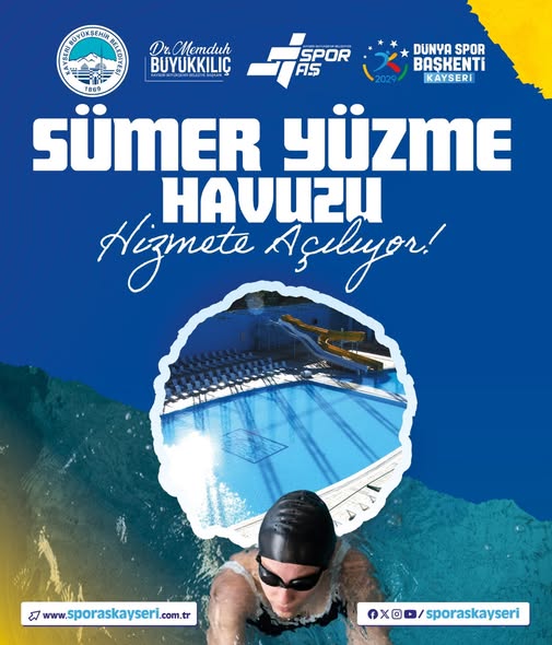Büyükşehir'in Sümer Yüzme Havuzu Hizmete Açılıyor